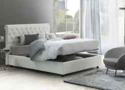 Letto matrimoniale Dbeca, , adatto a materasso da 160x190 cm<Dmora Outlet