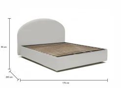 Letto matrimoniale Dbohine, adatto per materasso Cm 160x190,<Dmora Sale