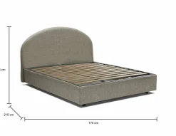 Letto matrimoniale Dekon, adatto per materasso Cm 160x200,<Dmora New
