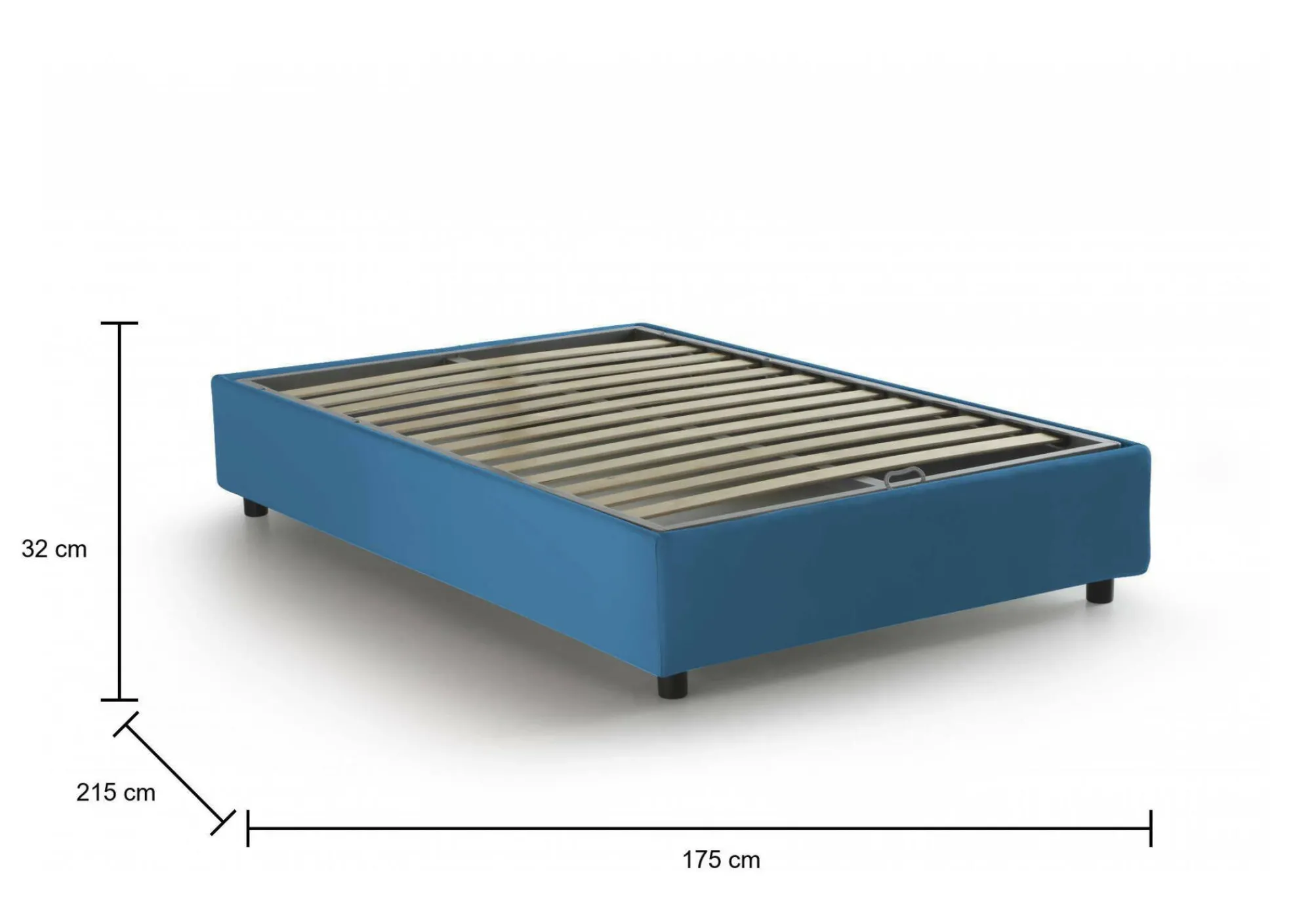 Letto matrimoniale Dgraus, adatto per materasso Cm 160x200,<Dmora Cheap