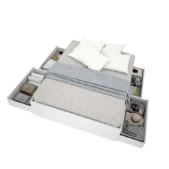 Letto matrimoniale Dkir, 169x205 h39 cm,<Dmora Cheap