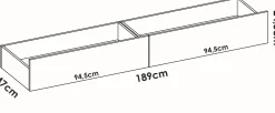 Letto matrimoniale Dkir, 169x205 h39 cm,<Dmora Cheap