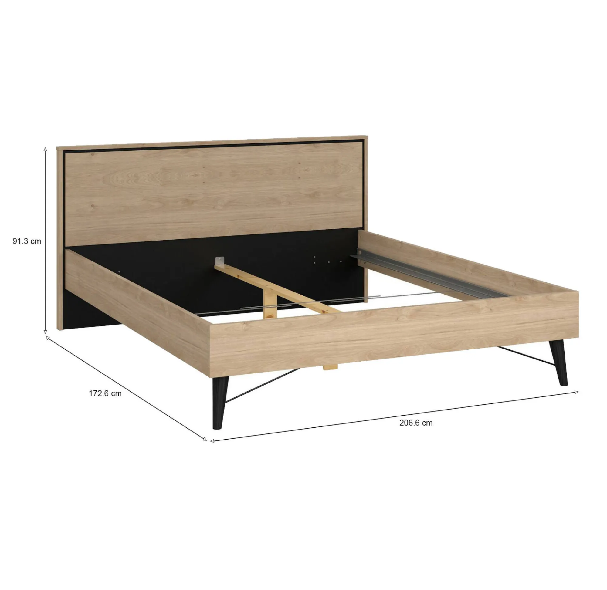 Letto matrimoniale Dshe, 207x173 h91 cm,<Dmora Fashion