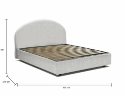 Letto matrimoniale Fiorella, adatto per materasso Cm 160x200,<Dmora Best