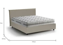 Letto matrimoniale Hackmanite, con materasso Cm 160x200 incluso,<Dmora Best Sale
