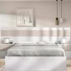 Letto matrimoniale Haima, 267x205 h96 cm, Bianco e Rovere<Dmora Cheap