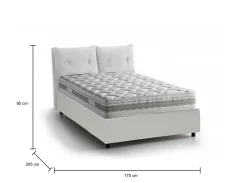 Letto matrimoniale Hanoi, con materasso Cm 160x190 incluso,<Dmora Best
