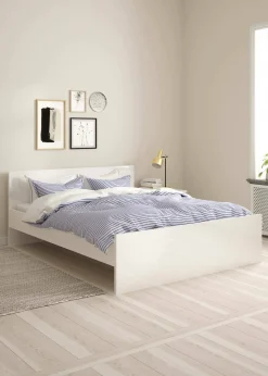 Letto matrimoniale Kaitak, 166x207 h80 cm, Bianco<Dmora Sale