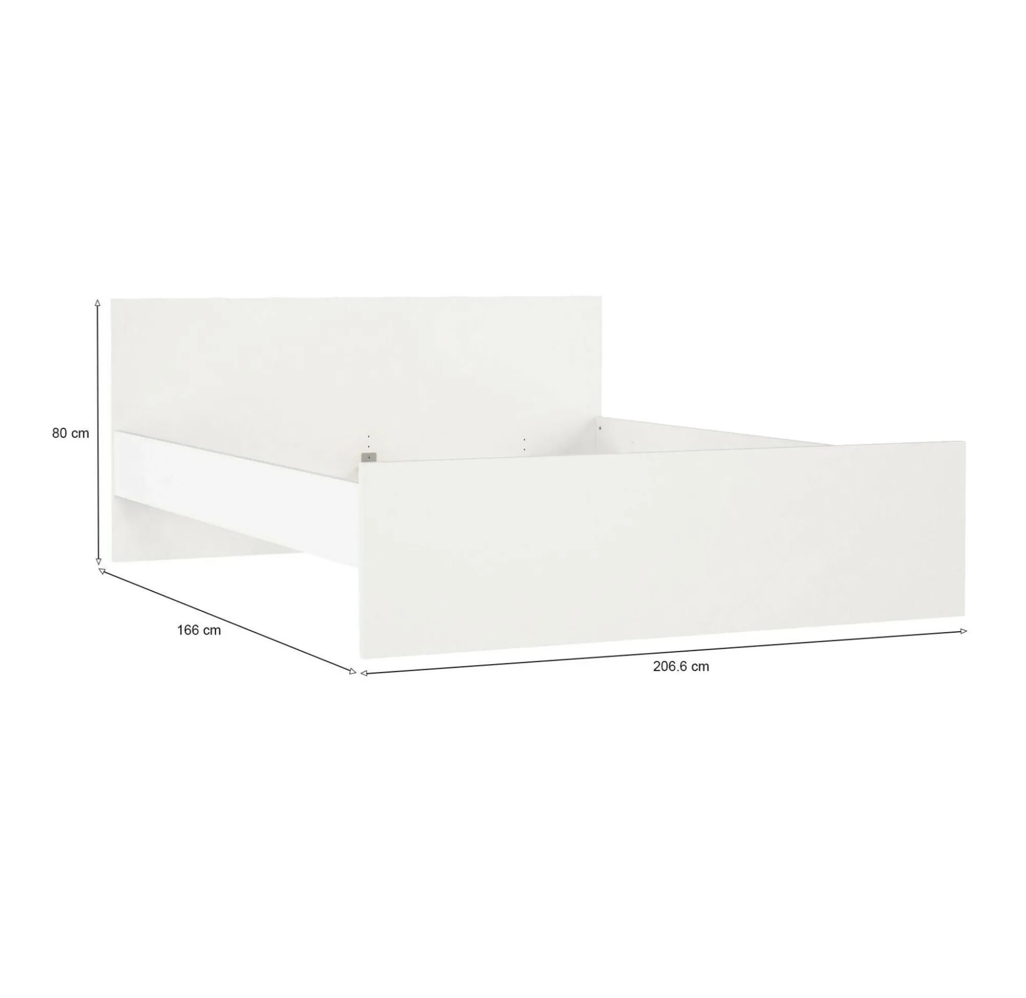 Letto matrimoniale Kaitak, 207x166 h80 cm,<Dmora Hot