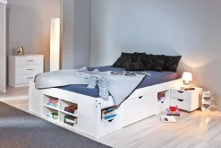 Letto matrimoniale Konstanz, Sommier per camera da letto, Giroletto per stanza, Struttura porta materasso, 146x196 h48 cm,<Dmora Best Sale