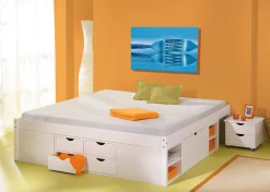Letto matrimoniale Konstanz, Sommier per camera da letto, Giroletto per stanza, Struttura porta materasso, 146x196 h48 cm,<Dmora Best Sale