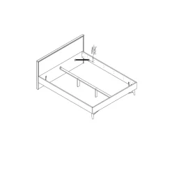 Letto matrimoniale Marche, 207x173 h91 cm,<Dmora Cheap