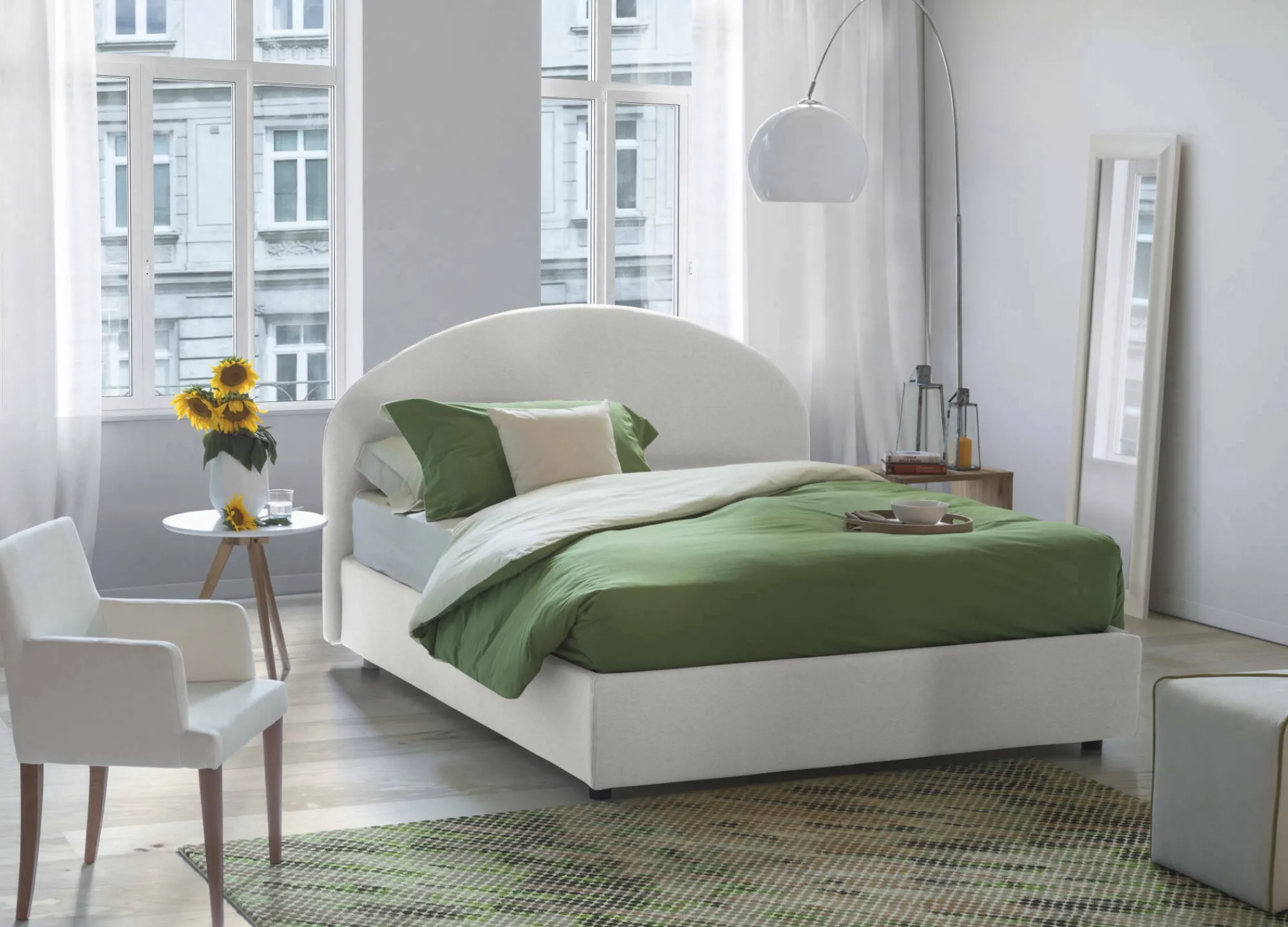 Letto matrimoniale Melanite, con materasso Cm 160x200 incluso,<Dmora Online