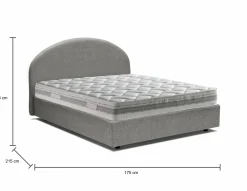 Letto matrimoniale Melanite, con materasso Cm 160x200 incluso,<Dmora Hot