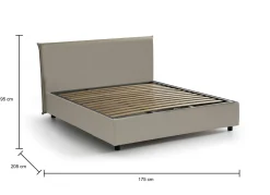 Letto matrimoniale Scolecite, adatto per materasso Cm 160x190,<Dmora Best Sale