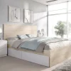 Letto matrimoniale Usman, 269x205 h100 cm, Bianco e Rovere<Dmora Flash Sale