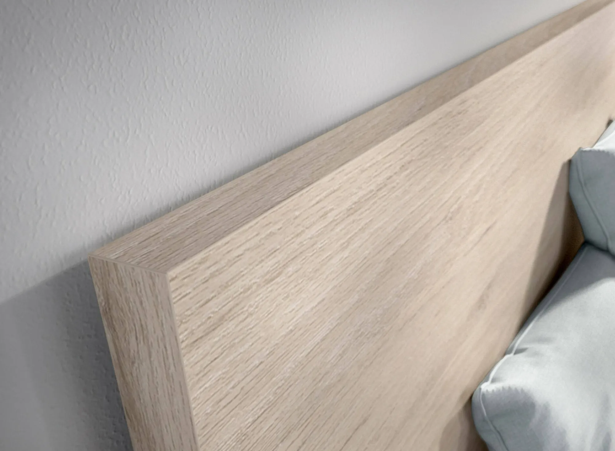 Letto matrimoniale Usman, 269x205 h100 cm, Bianco e Rovere<Dmora Flash Sale