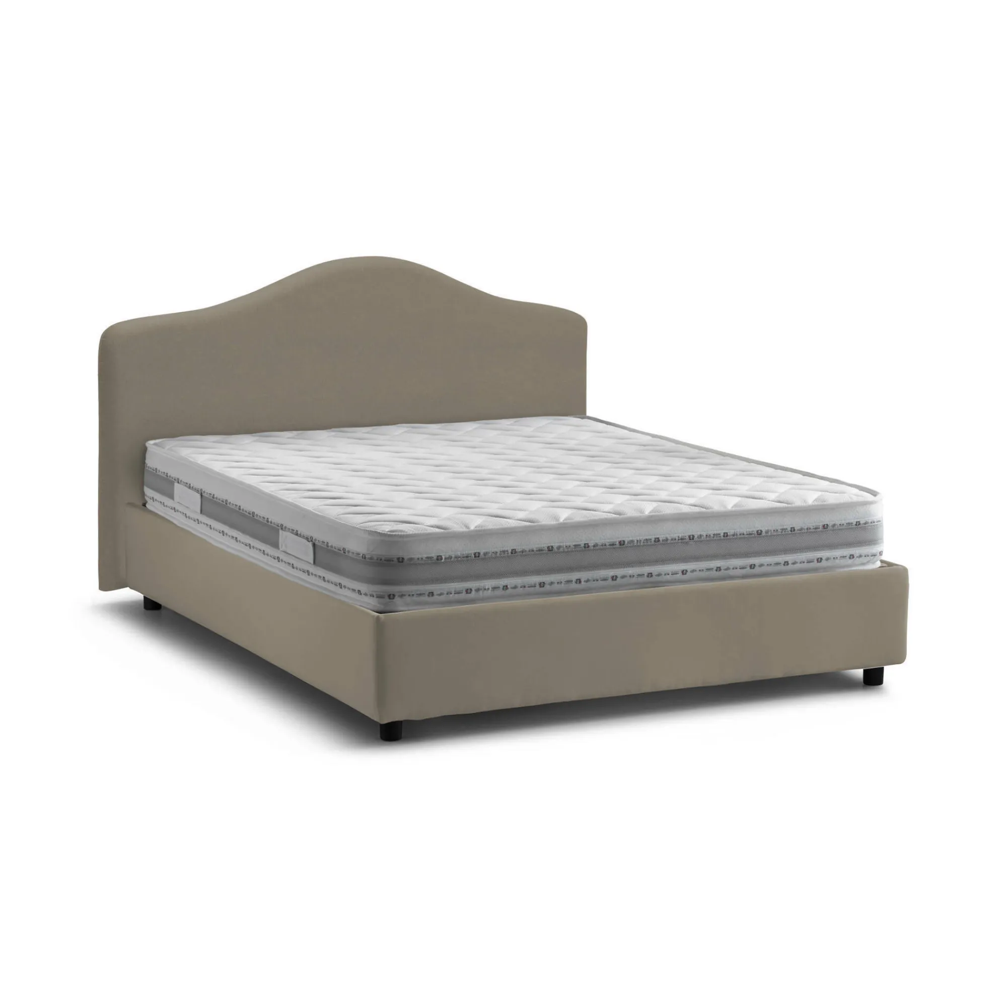 Letto matrimoniale Verdite, con materasso Cm 160x200 incluso,<Dmora Outlet