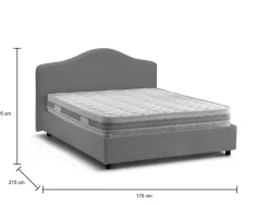 Letto matrimoniale Verdite, con materasso Cm 160x200 incluso,<Dmora Clearance