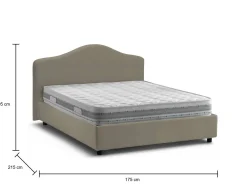 Letto matrimoniale Verdite, con materasso Cm 160x200 incluso,<Dmora Outlet
