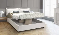 Letto matrimoniale Viburno, adatto per materasso Cm 160x190,<Dmora Fashion