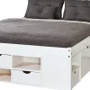 Letto matrimoniale Zwickau, Sommier per camera da letto, Giroletto per stanza, Struttura porta materasso, 146x209 h48 cm,<Dmora New