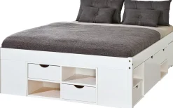 Letto matrimoniale Zwickau, Sommier per camera da letto, Giroletto per stanza, Struttura porta materasso, 146x209 h48 cm,<Dmora New