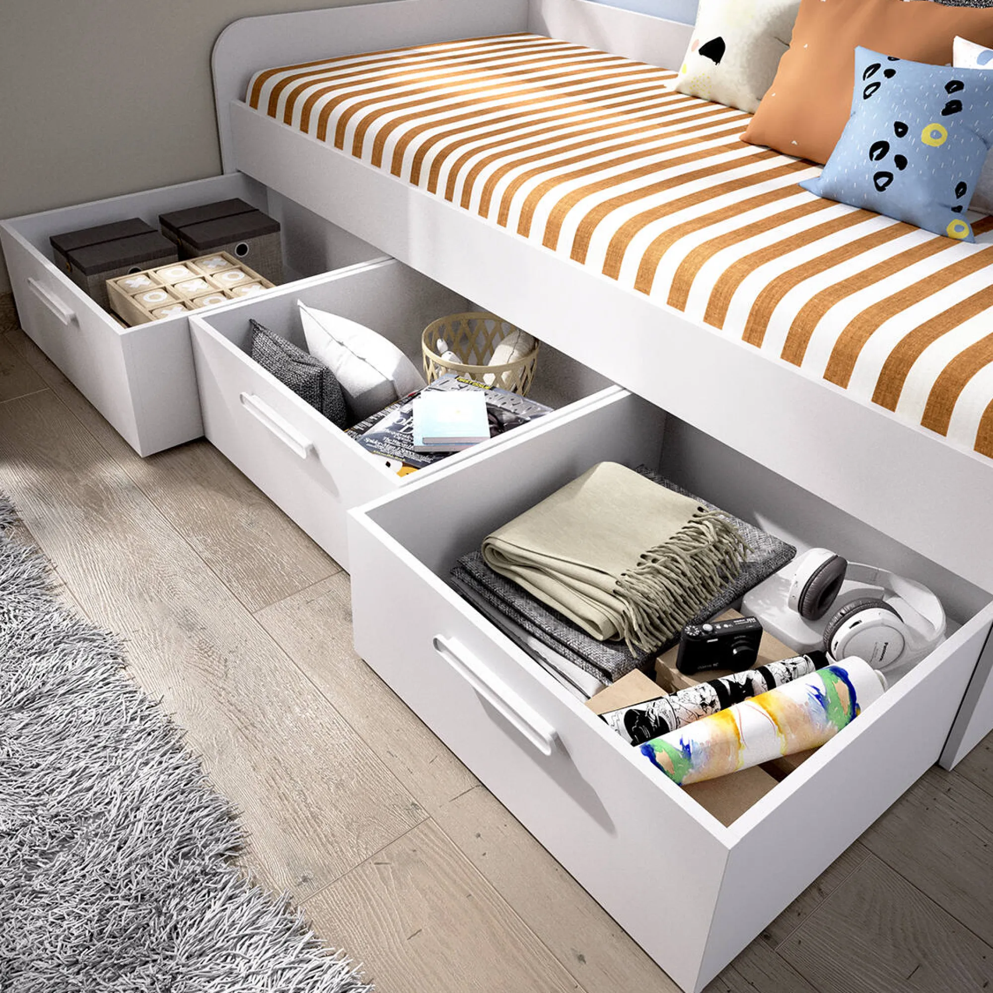 Letto per bambini Aco, 194x97h60 cm,<Dmora Sale