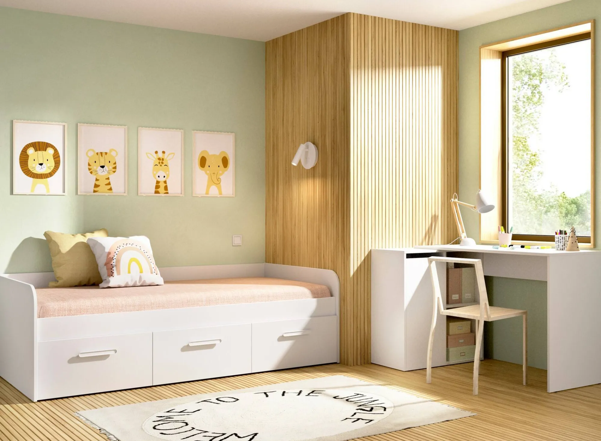 Letto per bambini Aco, 194x97h60 cm,<Dmora Sale