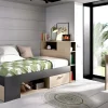 Letto per bambini Adrielle, 218x99h96 cm, Rovere e Antracite<Dmora Online