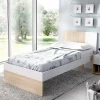 Letto per bambini Allegro, 196x97h79 cm, Bianco e Rovere<Dmora Best