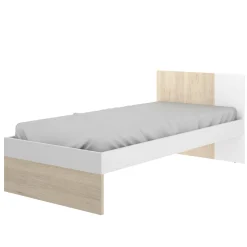 Letto per bambini Allegro, 196x97h79 cm, Bianco e Rovere<Dmora Best