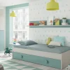 Letto per bambini Aqua, 201x98h43 cm, Bianco e Verde acqua<Dmora Shop