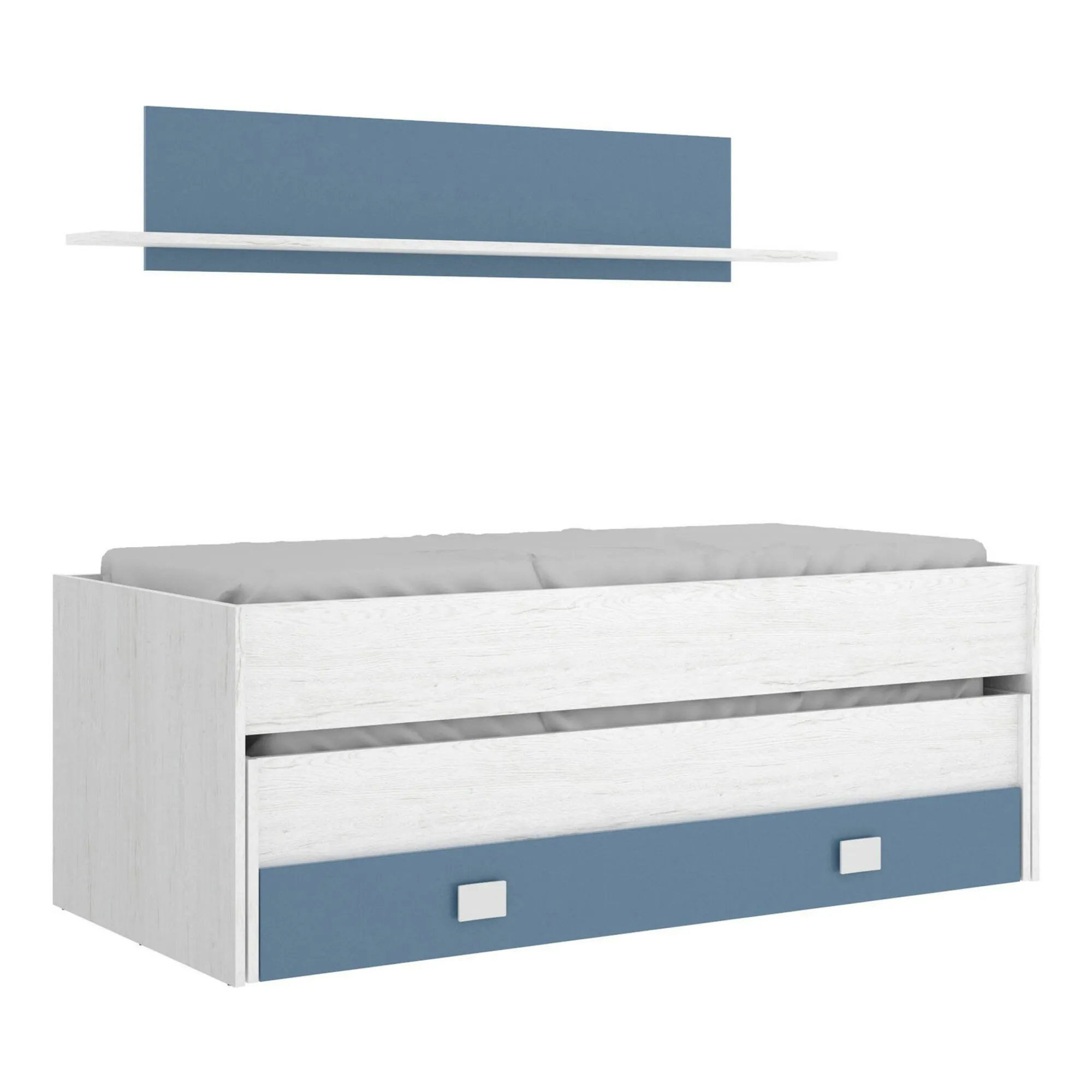 Letto per bambini Arod, 200x99h74 cm, Bianco e Blu<Dmora Shop
