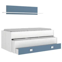 Letto per bambini Arod, 200x99h74 cm, Bianco e Blu<Dmora Shop