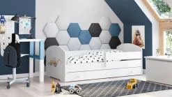 Letto per bambini Crising, 77x144 h56 cm, con Escavatore<Dmora Fashion