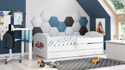 Letto per bambini Crising, 77x144 h56 cm, con macchina<Dmora Fashion