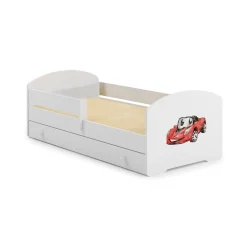 Letto per bambini Crising, 77x144 h56 cm, con macchina<Dmora Fashion
