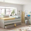 Letto per bambini Cupido, 198x96h69 cm, Bianco e Marrone<Dmora Shop