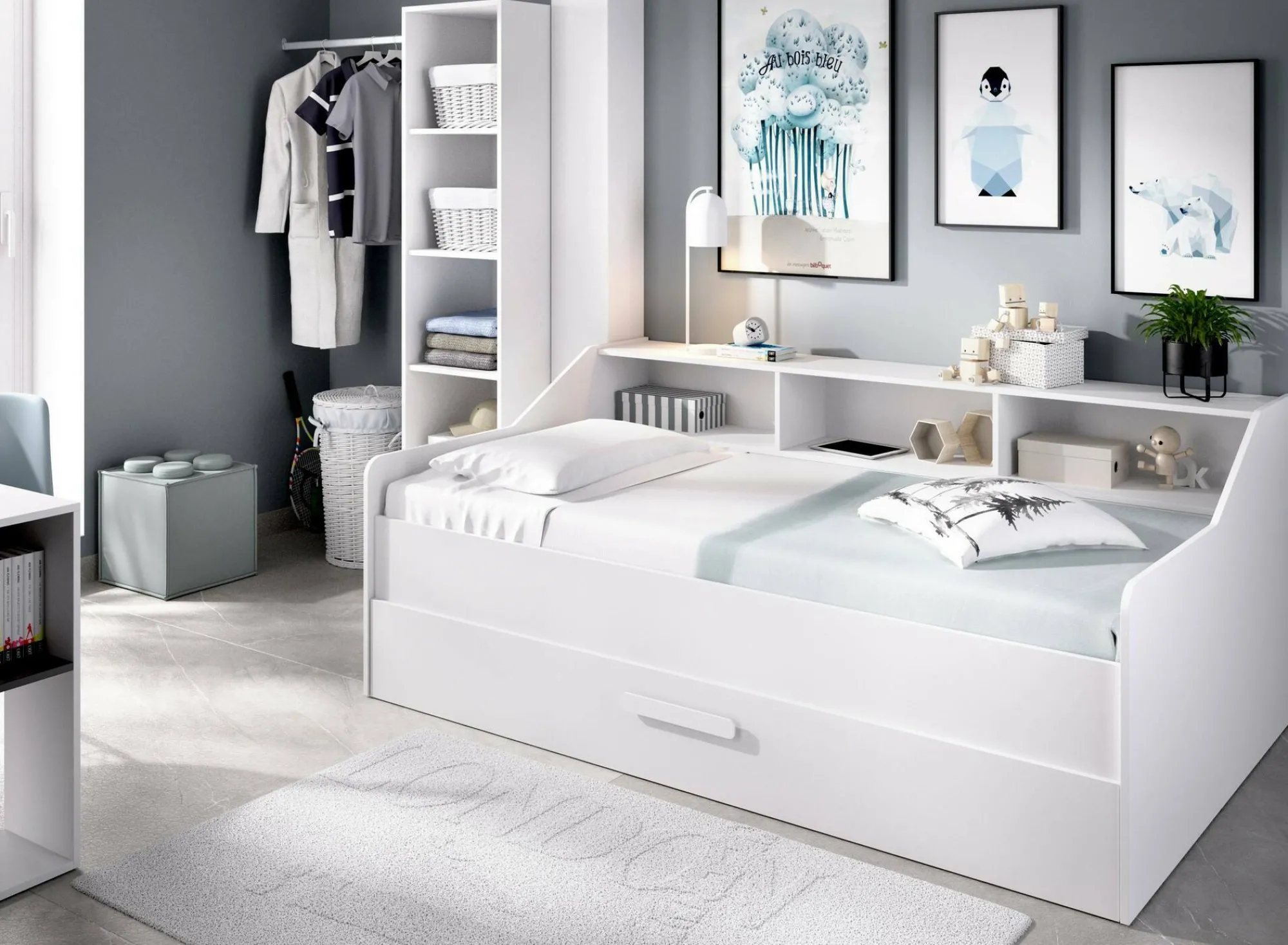 Letto per bambini Dabdee, 194x119h78 cm,<Dmora Store