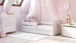 Letto per bambini Dcollin, 77x144 h56 cm, con Fatina<Dmora Clearance