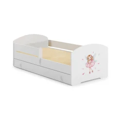 Letto per bambini Dcollin, 77x144 h56 cm, con Fatina<Dmora Clearance
