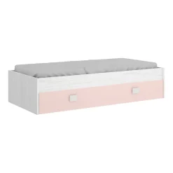 Letto per bambini Dkasam, 195x97h44 cm, Bianco e Rosa<Dmora Best
