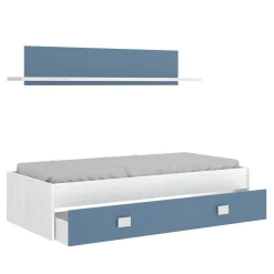 Letto per bambini Dkasam, 195x97h44 cm, Bianco e Blu<Dmora Best