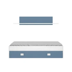Letto per bambini Dkasam, 195x97h44 cm, Bianco e Blu<Dmora Best