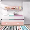 Letto per bambini Dlicat, 200x99h74 cm, Bianco e Rosa<Dmora Outlet