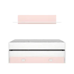 Letto per bambini Dlicat, 200x99h74 cm, Bianco e Rosa<Dmora Outlet
