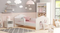 Letto per bambini Komen, 85x164 h63 cm, con unicorno<Dmora Best