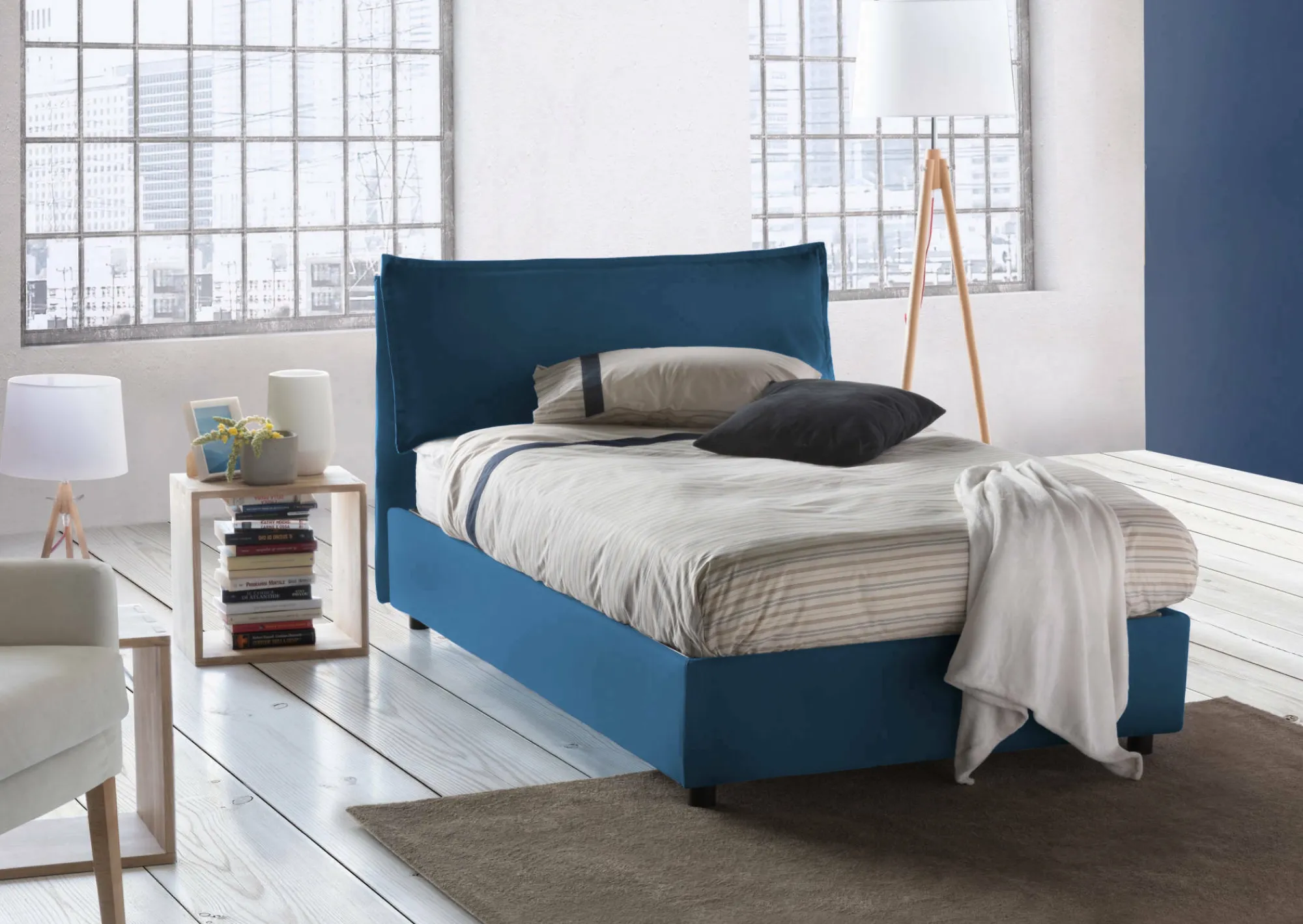 Letto piazza e mezza Abbygale, con materasso Cm 120x200 incluso,<Dmora Cheap