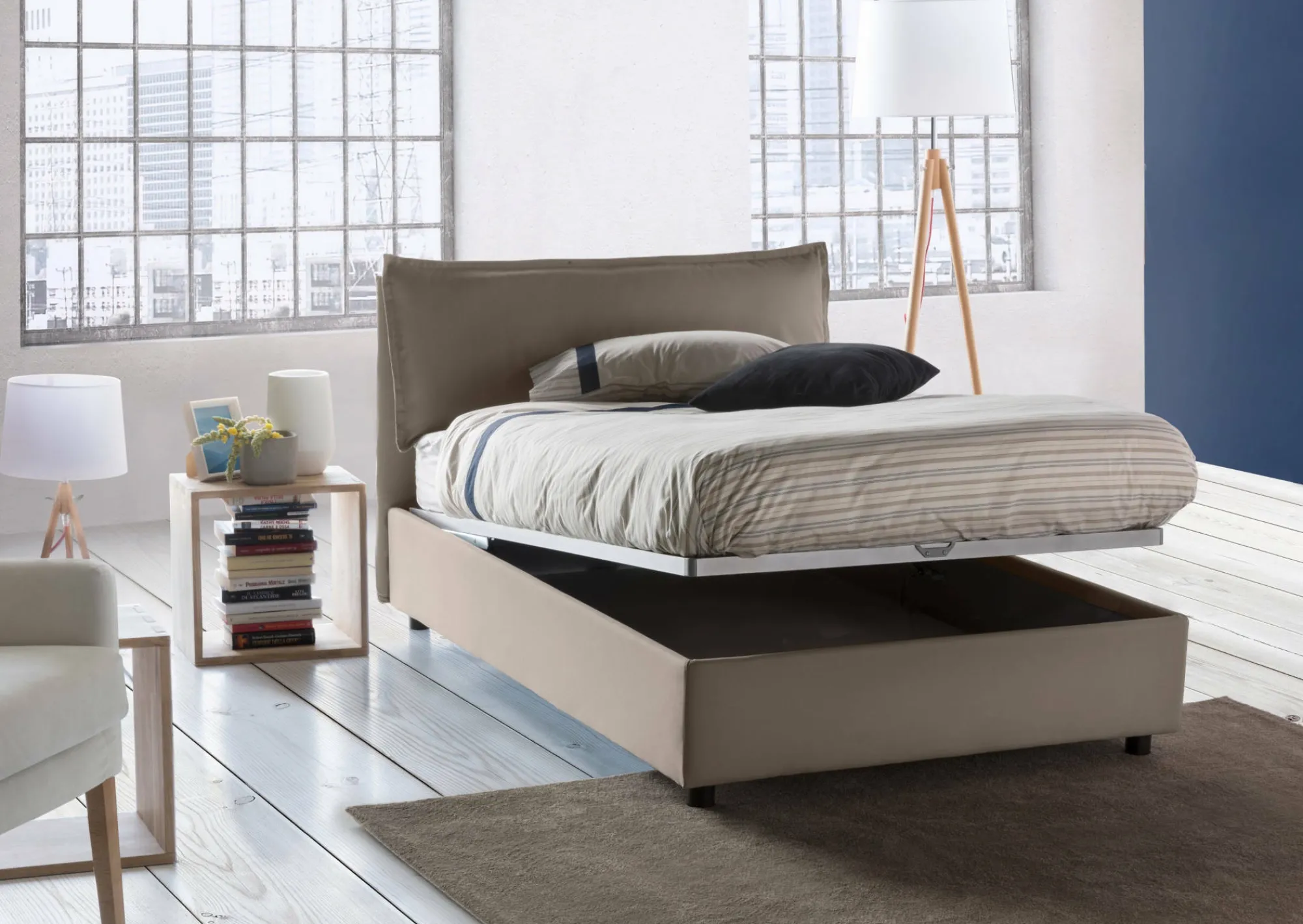 Letto piazza e mezza Abbygale, con materasso Cm 120x200 incluso,<Dmora Outlet